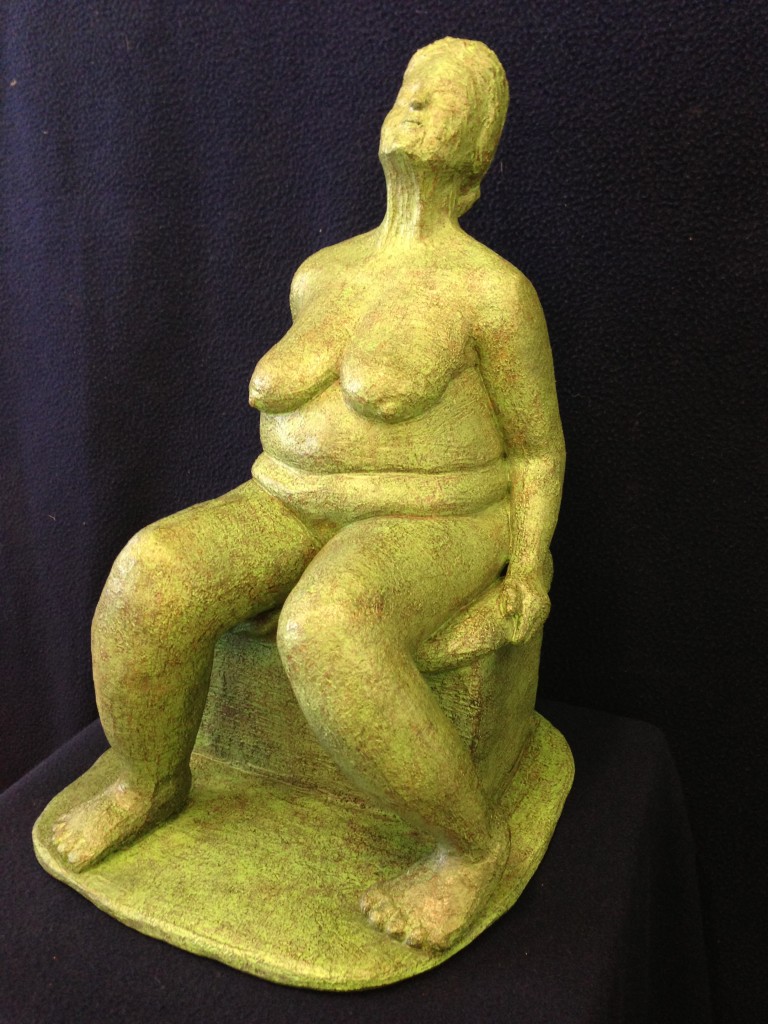 The Model, Terracotta with acrylic patina, 2014
